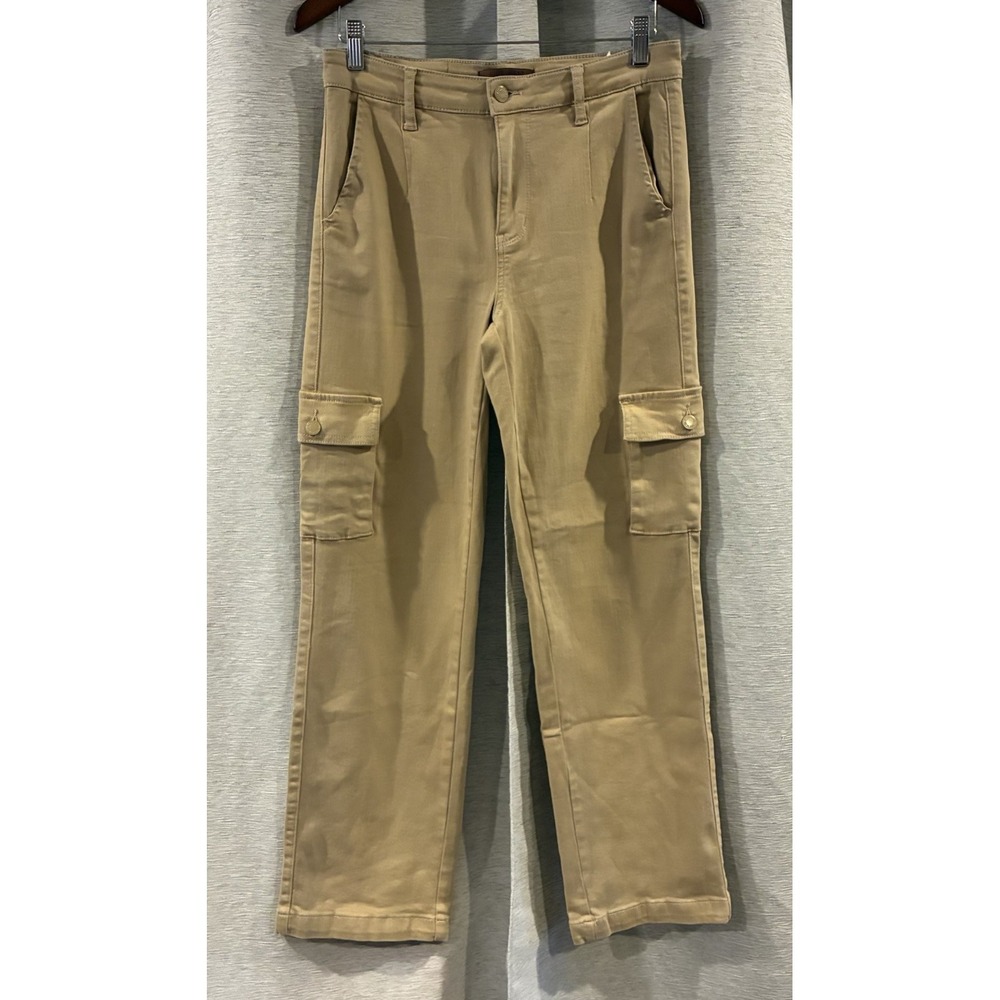 Judy Blue‎ Women Khaki Cargo Pants Garment Dyed Size 7/28 Casual Utility